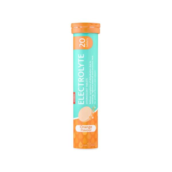 COLES ELECTROLYTE TABLETS ORANGE 20 PACK