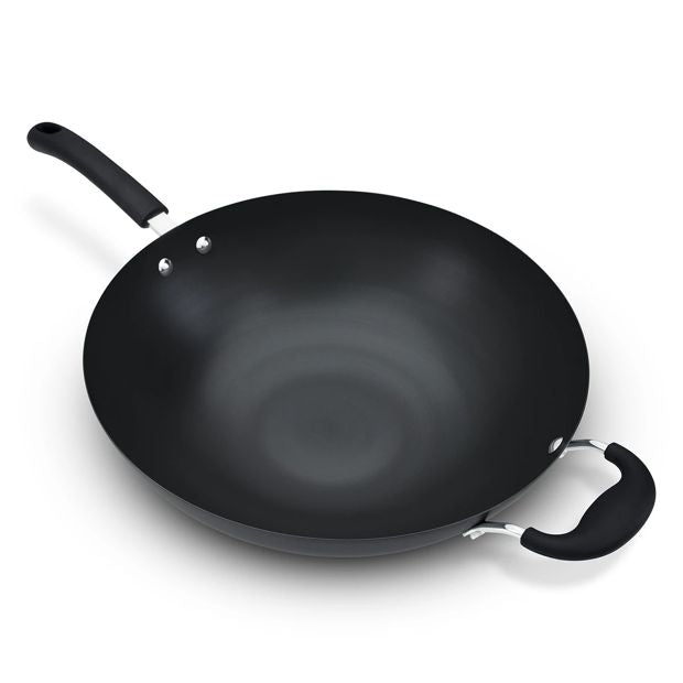 Carbon Steel Wok, 34cm - Anko