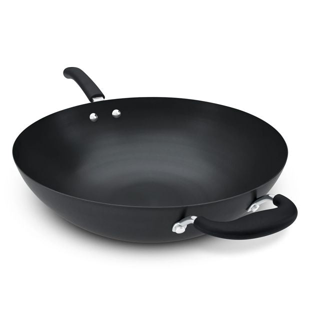 Carbon Steel Wok, 34cm - Anko