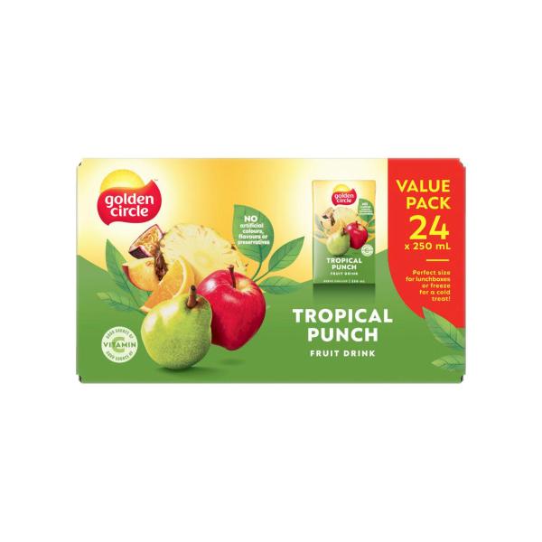 GOLDEN CIRCLE TROPICAL FRUIT DRINK 24X250ML