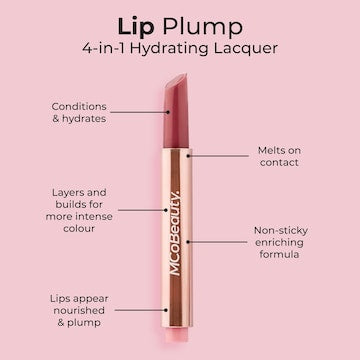 MCoBeauty Lip Plump 4 In 1 Hydrating Lacquer Emily Nude Pink 2g