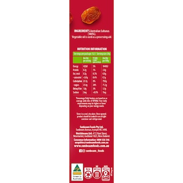 Sunbeam Sultanas 375g