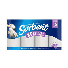 SORBENT 3-PLY SOFT & STRONG TOILET PAPER 16 PACK