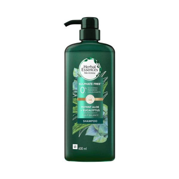 HERBAL ESSENCES SHAMPOO SCALP BALANCE POTENT ALOE + EUCALYPTUS 600ML