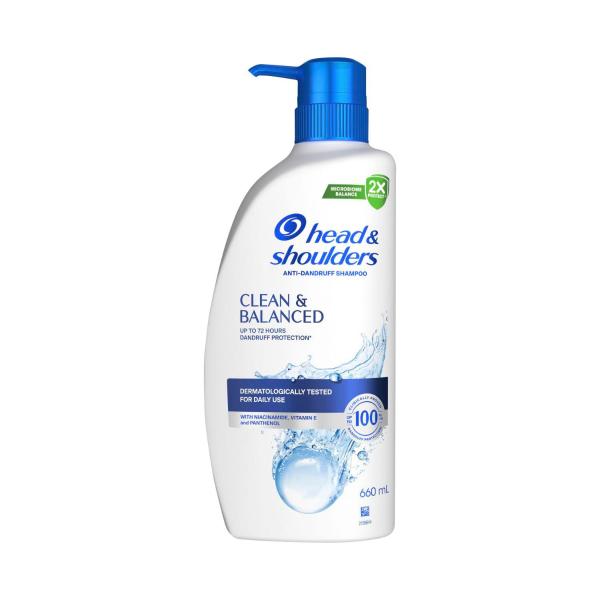 HEAD AND SHOULDERS ANTI-DANDRUFF SHAMPOO CLEAN & BALANCED 660ML