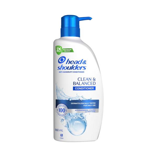 HEAD AND SHOULDERS ANTI-DANDRUFF CONDITIONER CLEAN & BALANCED 660ML