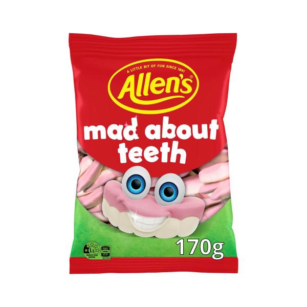 ALLEN'S LOLLIES MAD ABOUT TEETH 170G