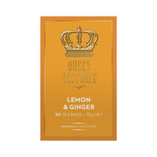 QUEEN VICTORIA LEMON & GINGER TEA BAGS 50 PACK
