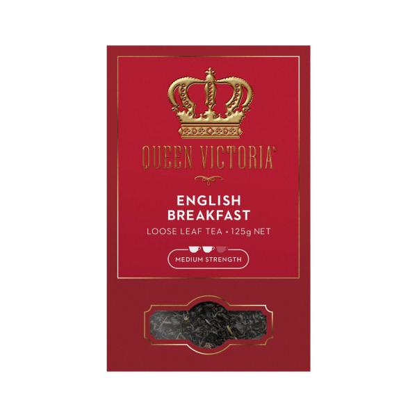 QUEEN VICTORIA TEA ENGLISH BREAKFAST LOOSE LEAF 125G