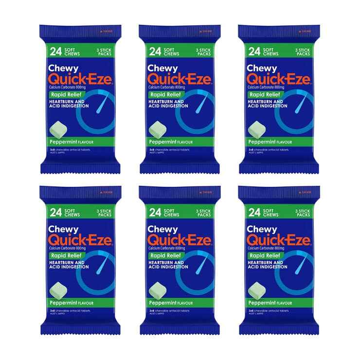 Quick Eze Chewy Peppermint 6 x 24 Pack