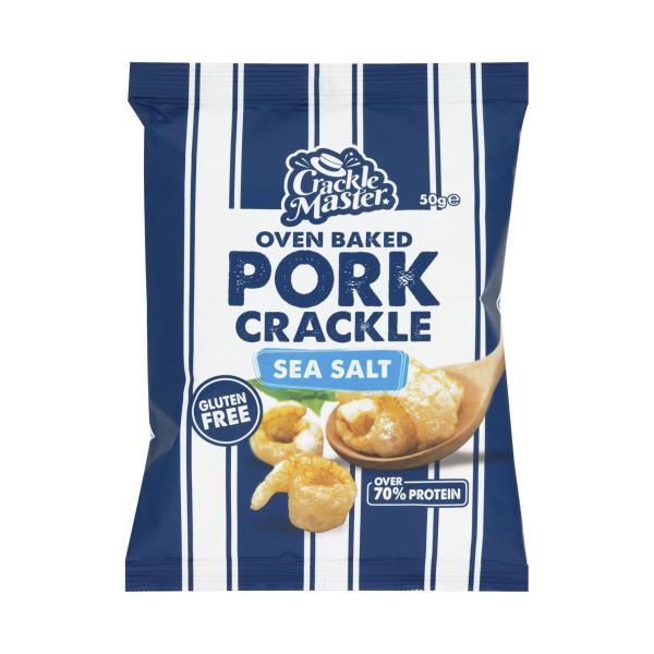 MASTER CRACKLES OVEN BAKED PORK CRACKLE SEA SALT 50G