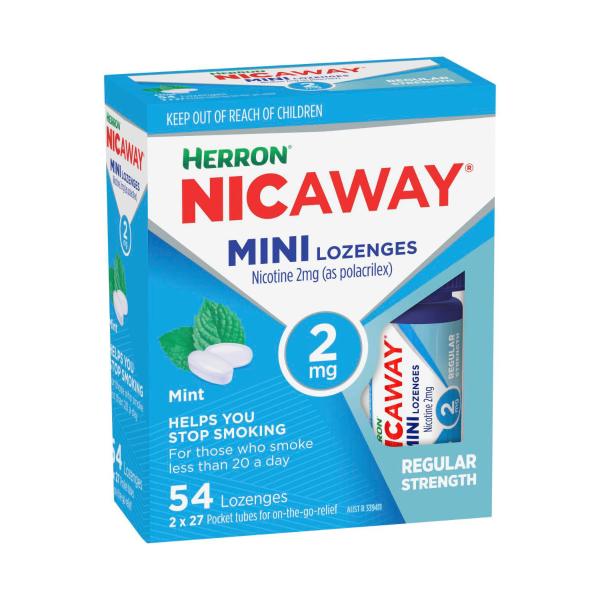 HERRON NICAWAY MINI LOZENGES 2MG 54PK