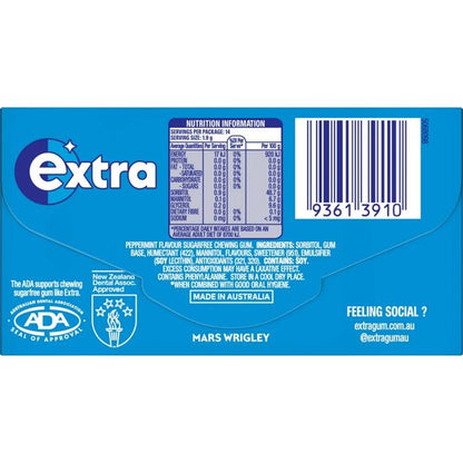 Wrigley's Extra Peppermint Chewing Gum - 14 Piece