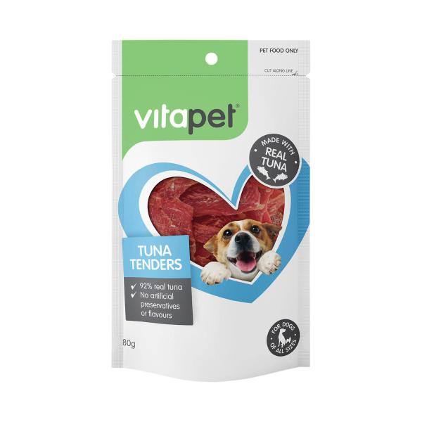 VITAPET DOG TREAT TUNA TENDERS 80GRAM