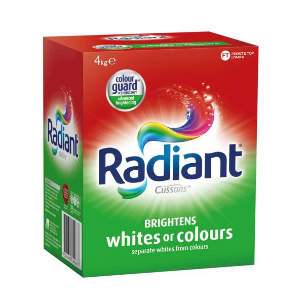 RADIANT LAUNDRY POWDER WHITES & COLOURS 4KG