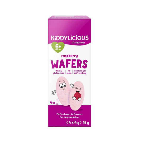Kiddylicious Wafers Raspberry (4 x 4g)
