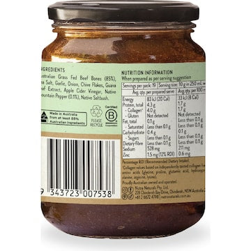 Nutra Naturals Beef Bone Broth Native Herbs 190g