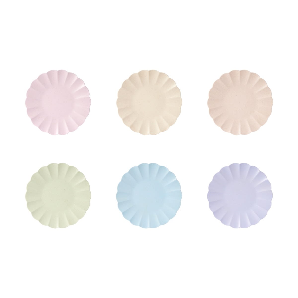 6 Piece Scalloped Plates