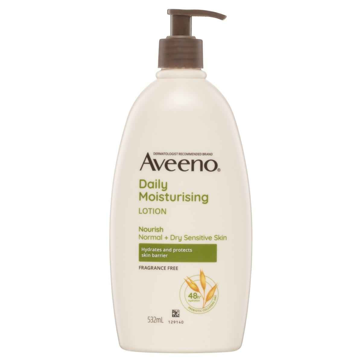 Aveeno Daily Moisturising Fragrance Free Body Lotion 532ml