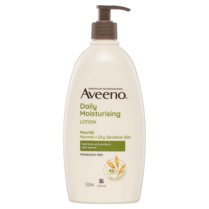 Aveeno Daily Moisturising Fragrance Free Body Lotion 532ml