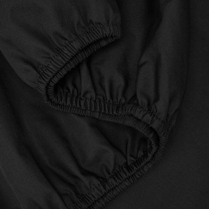 250 Thread Count Cotton Rich Fitted Sheet - Double Bed, Black