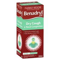 Benadryl PE Dry Cough & Nasal Congestion Non Drowsy Berry Flavour 200mL