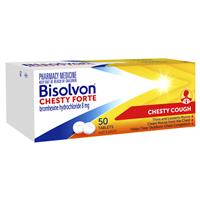 Bisolvon Chesty Forte Cough Tablets 50 Pack