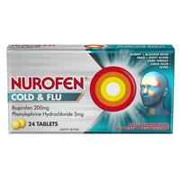 Nurofen Cold and Flu Multi-Symptom Relief Tablets 200mg Ibuprofen 24 pack