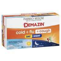 Demazin Cold + Flu + Cough Day + Night 48 Capsules