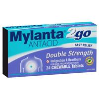 Mylanta 2Go Antacid Double Strength Tablets Lemon Mint 24 Pack - GimmeNow