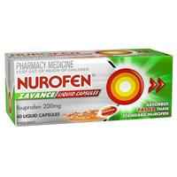 Nurofen Zavance Fast Pain Relief Liquid Capsules 200mg Ibuprofen 40 Pack