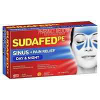 Sudafed PE Sinus + Pain Relief Day & Night Tablets 24 Pack