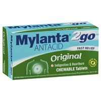 Mylanta 2Go Antacid Original Tablets Lemon Mint 100 Pack