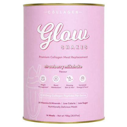 The Collagen Co Glow Shakes Strawberry Milkshake 756g
