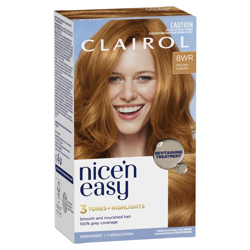 Clairol Nice N Easy 8WR Natural Gold Auburn Permanent Hair Colour