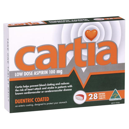Cartia 100mg Tablets 28