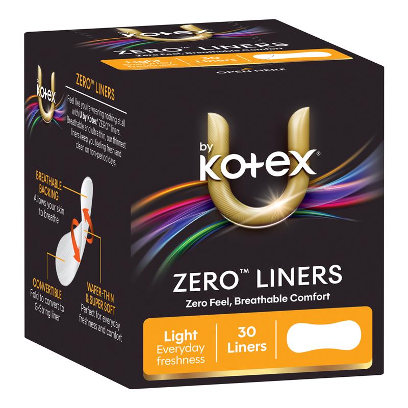 U by Kotex Zero Liners 30 Pack