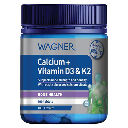Wagner Calcium + Vitamin D3 & K2 100 Tablets