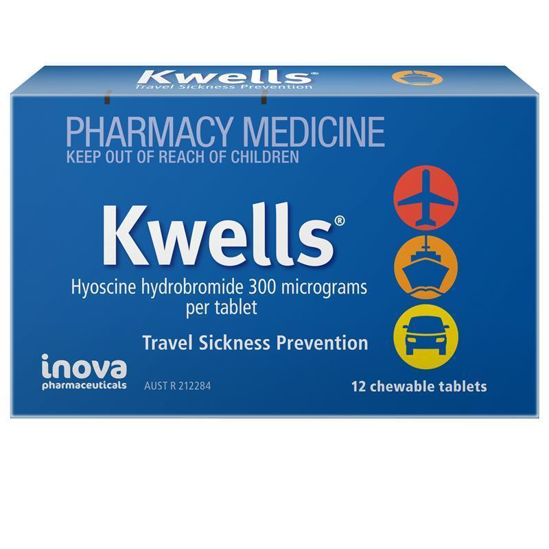 Kwells Travel Sickness 12 Chewable Tablets