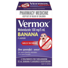 Vermox Worming Treatment Banana Flavoured Liquid 15ml - GimmeNow