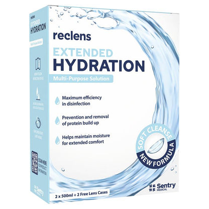 Reclens Extended Hydration Multipurpose Solution 2 x 500ml
