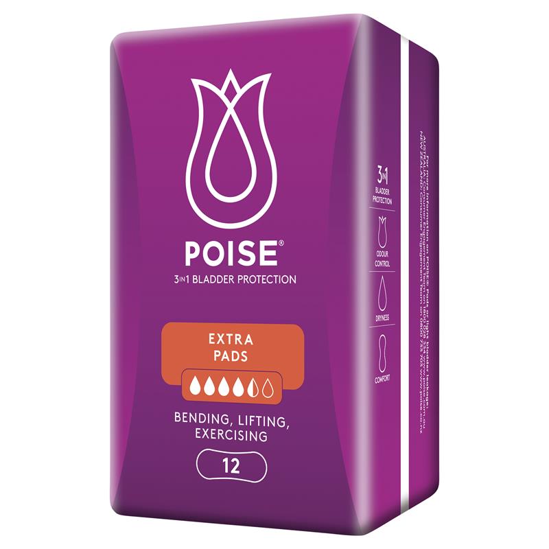 Poise Incontinence Pads Extra 12 Pack
