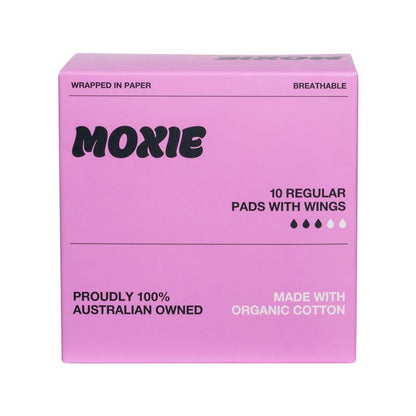 Moxie Organics Regular Daytime Pads 10 Pack