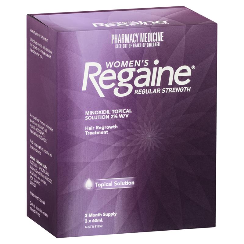 Regaine Women's Regular Strength Minoxidil Hair Regrowth Treatment 3 x 60mL - GimmeNow