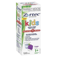 Zyrtec Kids Antihistamine Allergy & Hayfever Oral Liquid Grape 120mL - GimmeNow