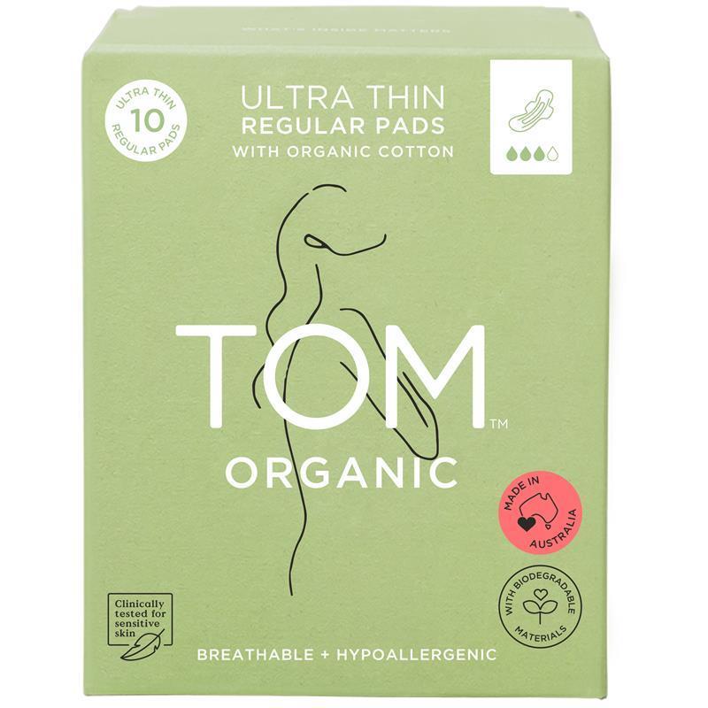 TOM Organic Ultra Thin Pads Regular 10 Pack