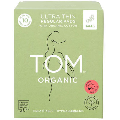 TOM Organic Ultra Thin Pads Regular 10 Pack