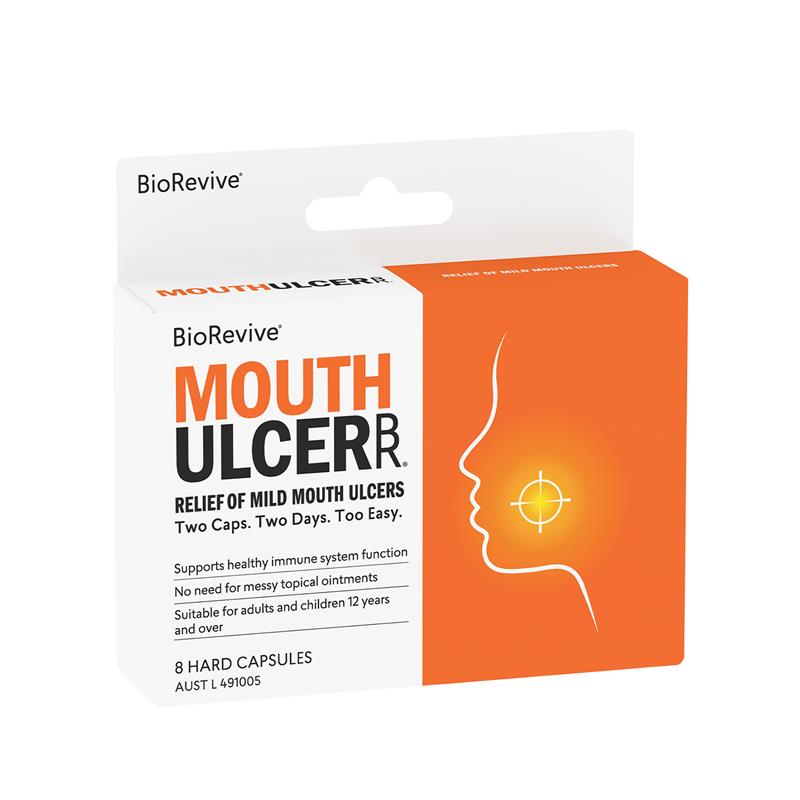 BioRevive MouthUlcer Mouth Ulcer Relief 8 Capsules