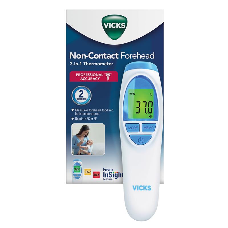Vicks Non-Contact Forehead 3-In-1 Thermometer