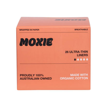 Moxie Organics Ultra Thin Panty Liners 26 Pack